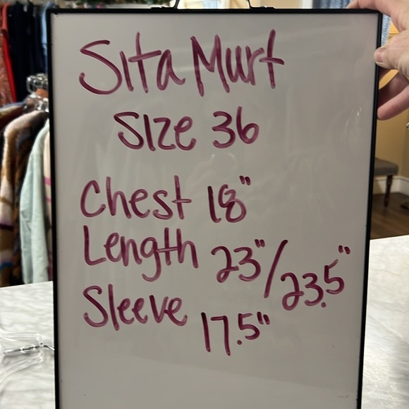 Sita Murt Mila Knit Feelings Raw Edge Patchwork Detail Size 36/US Small - Picture 5 of 12